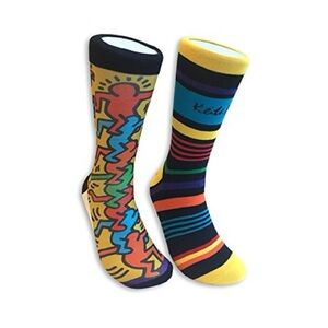 Keith Haring Men's 2-Pack Crew Socks, Multi Color, NWT